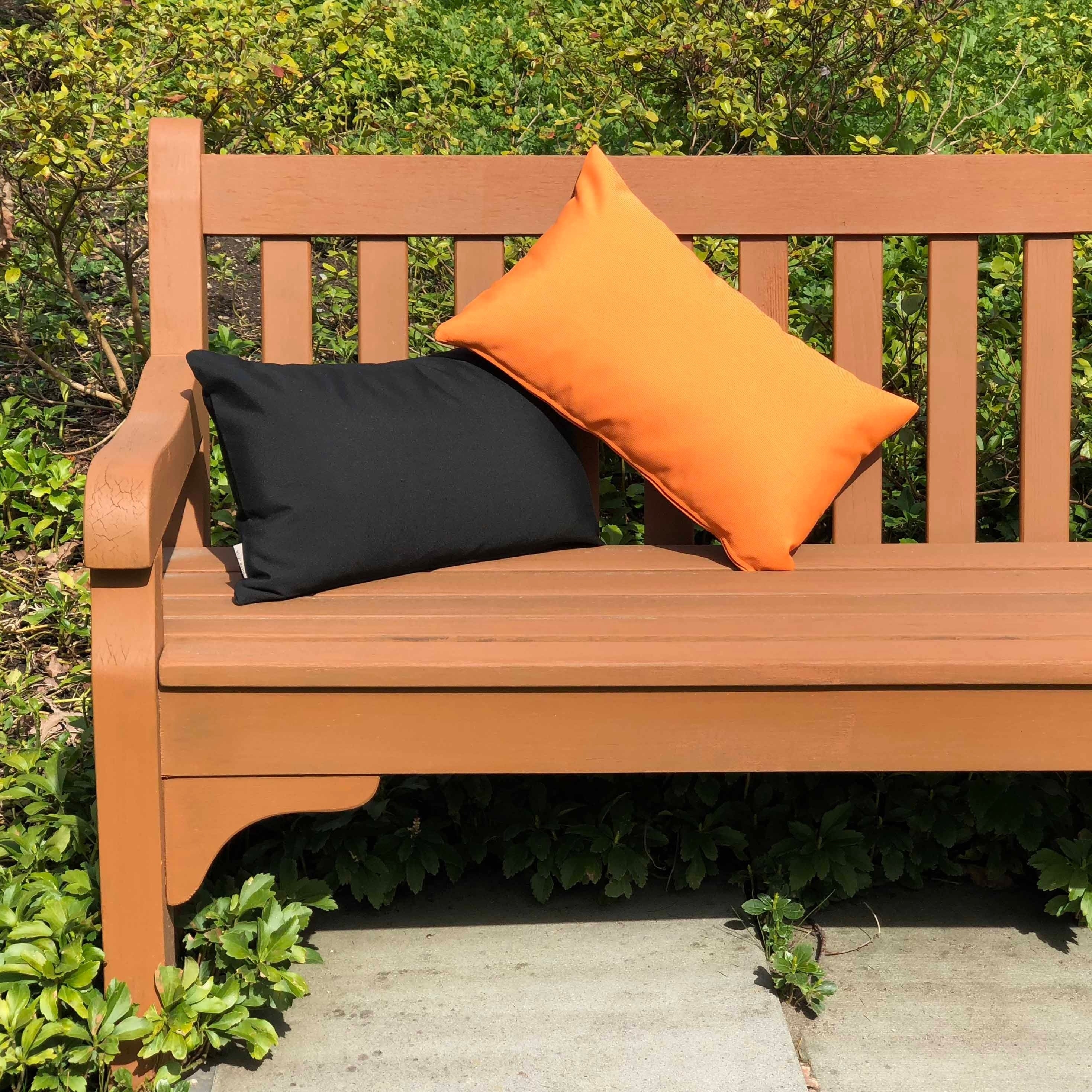 Pillow D Cor Sunbrella Tangerine Orange 12X20 Outdoor Pillow