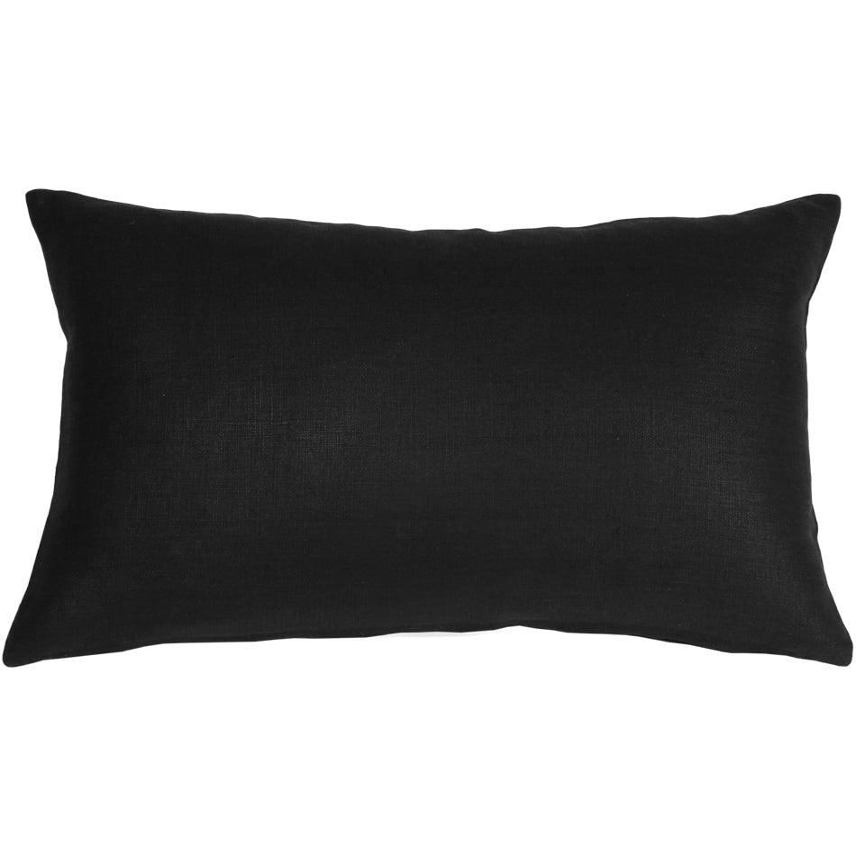 Pillow D Cor Tuscany Linen Black 12X20 Throw Pillow
