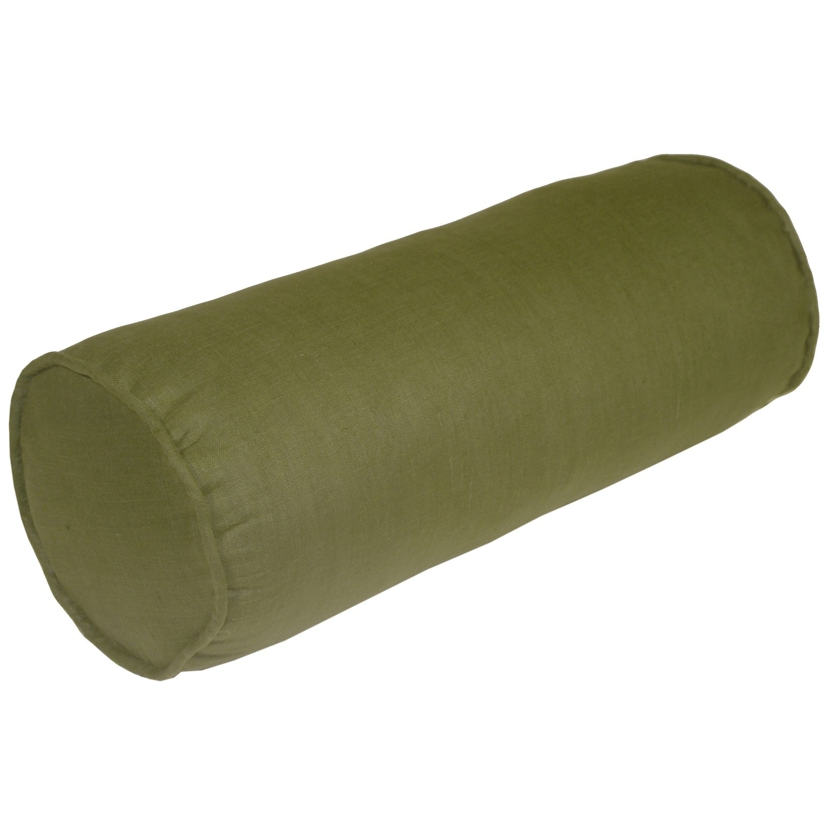 Pillow D Cor Tuscany Linen Fig Green 7X20 Bolster Pillow
