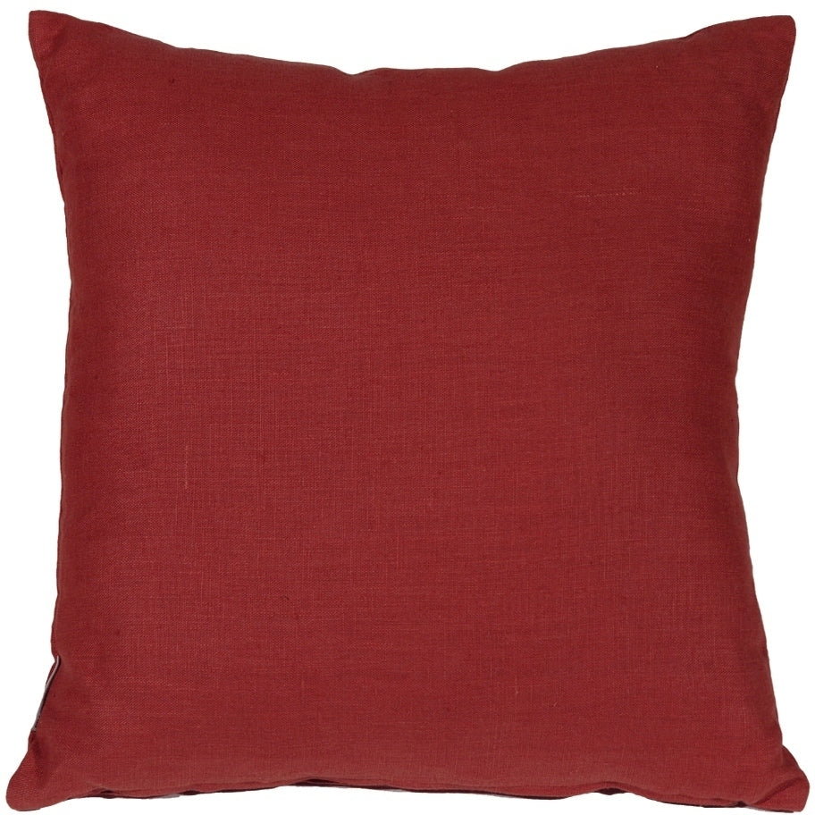 Pillow D Cor Tuscany Linen Red 17X17 Throw Pillow