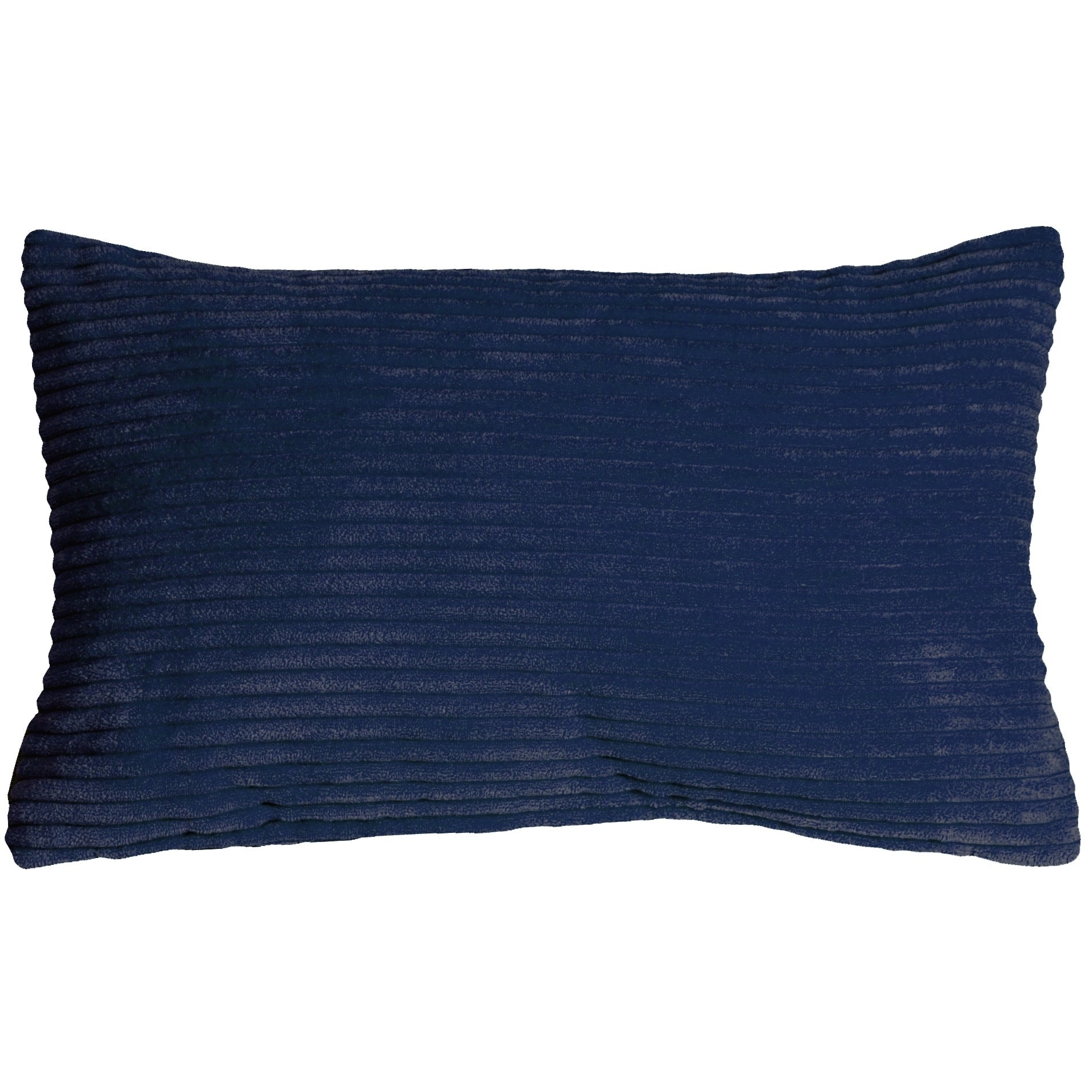 Pillow D Cor Wide Wale Corduroy 12X20 Dark Blue Throw Pillow