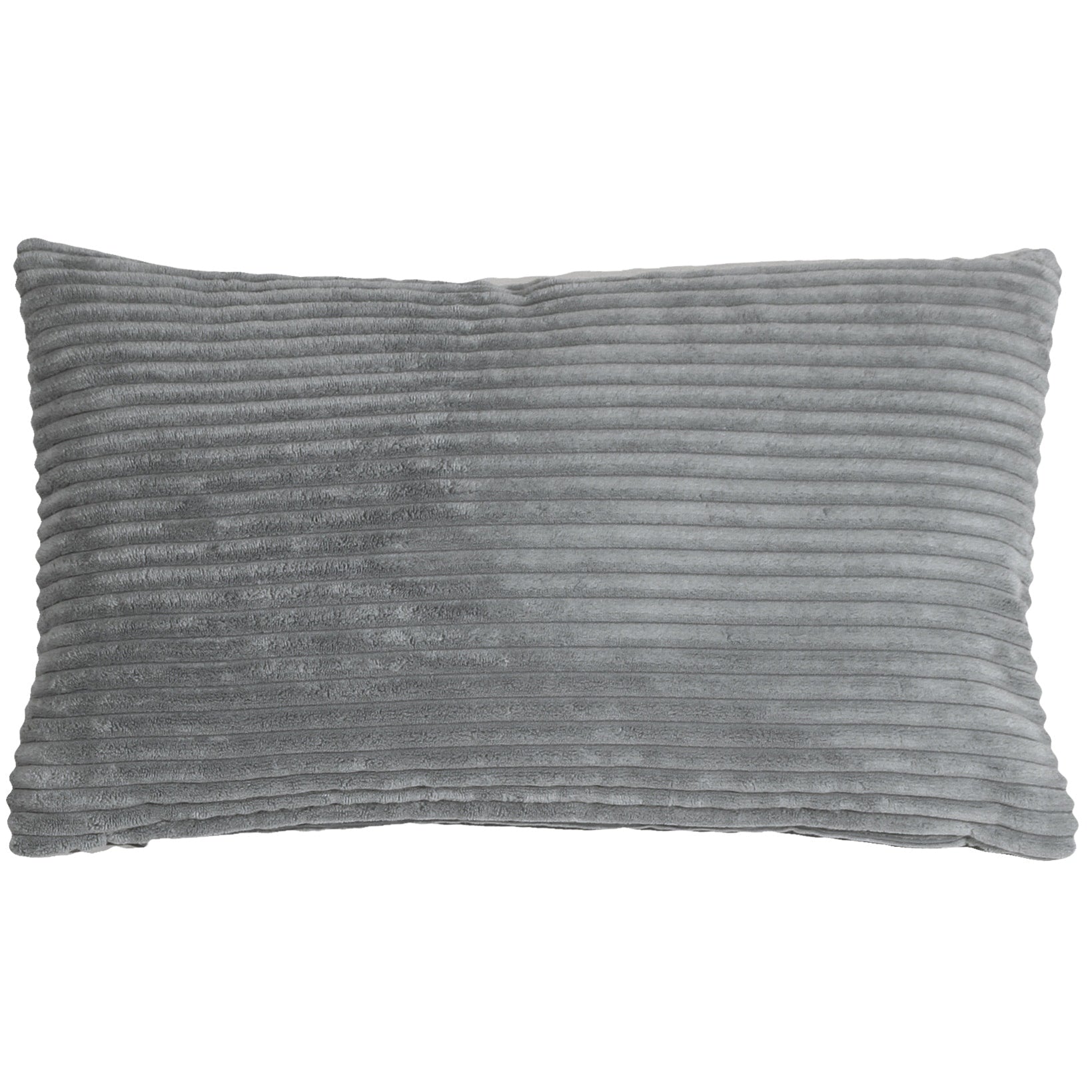Pillow D Cor Wide Wale Corduroy 12X20 Dark Gray Throw Pillow