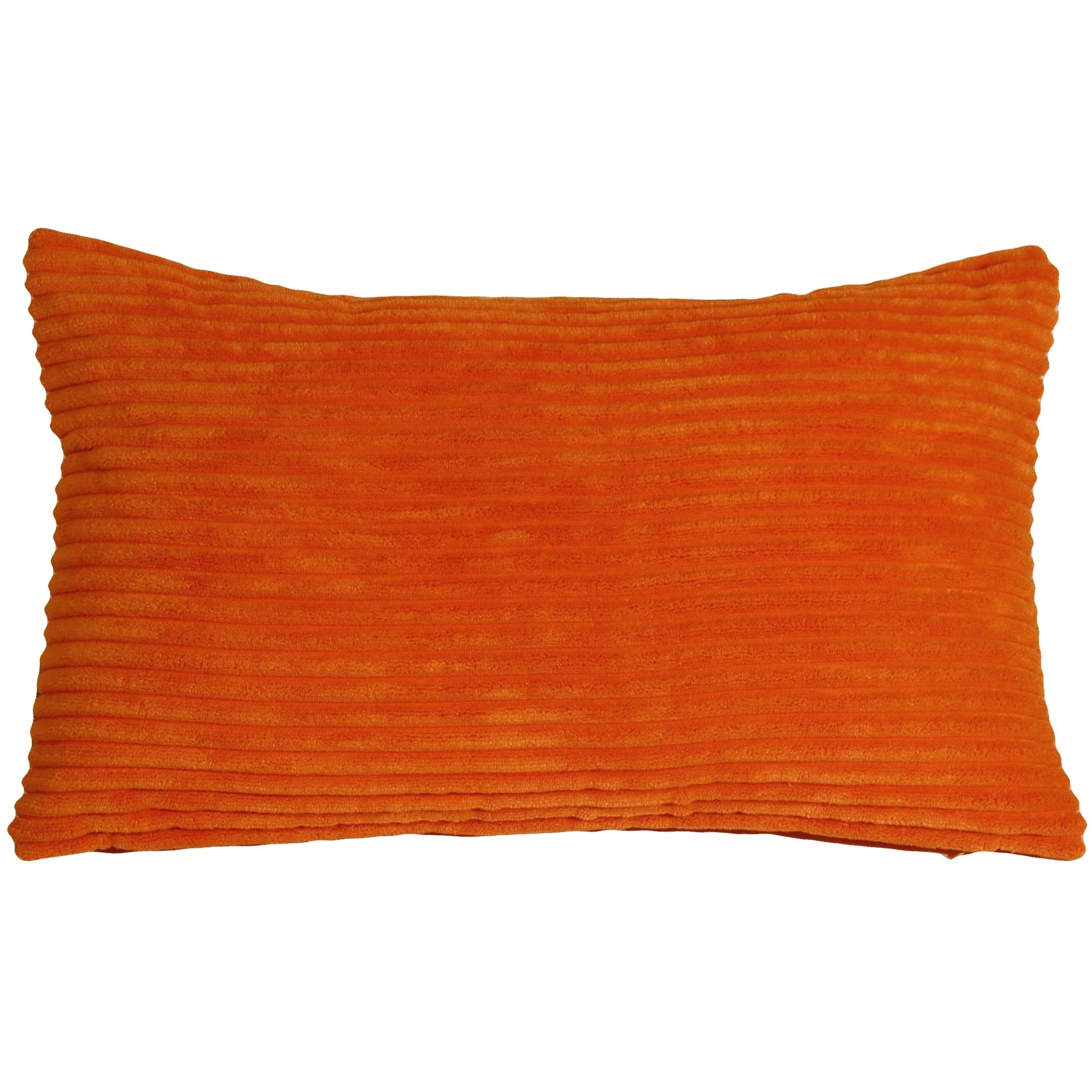 Pillow D Cor Wide Wale Corduroy 12X20 Dark Orange Throw Pillow