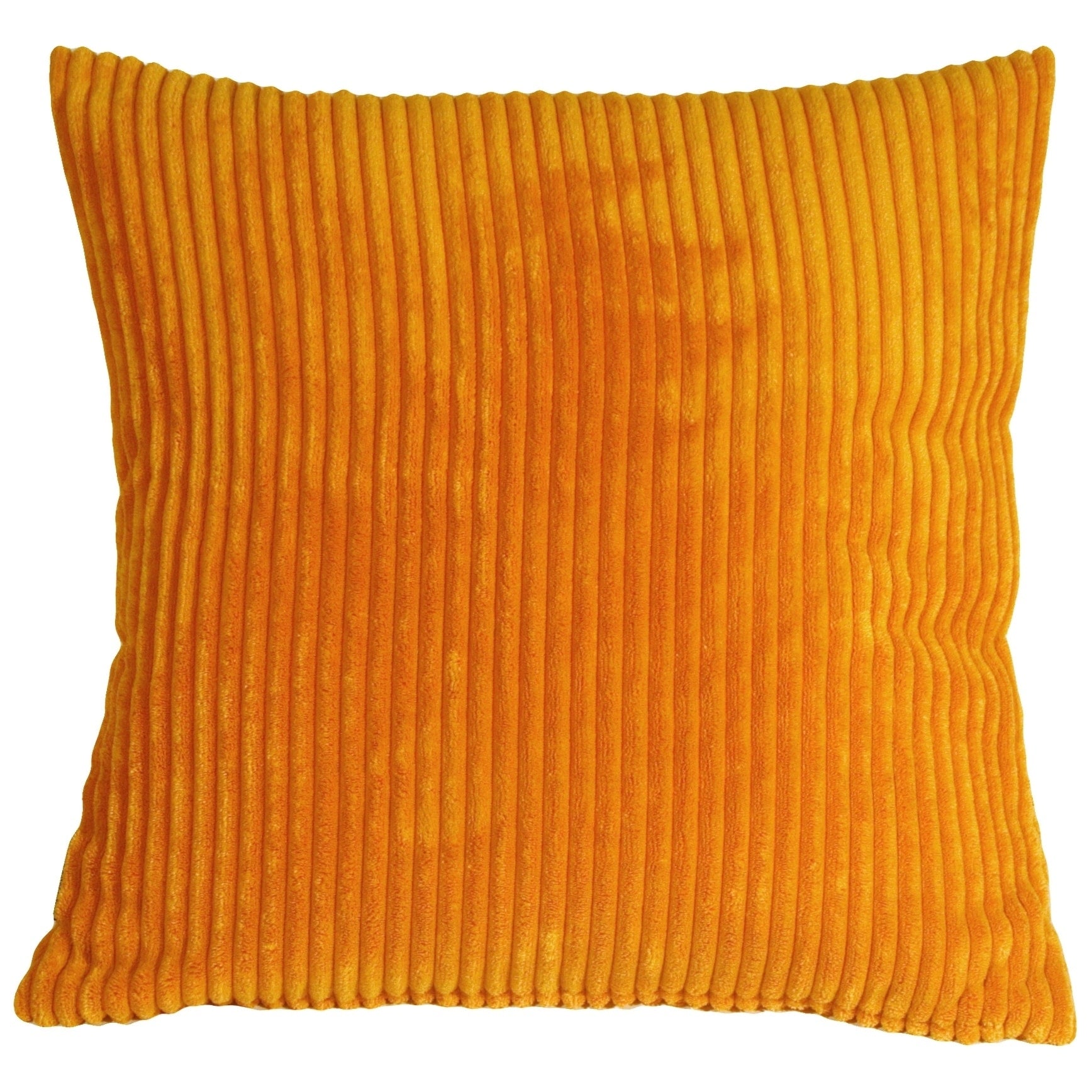 Pillow D Cor Wide Wale Corduroy 18X18 Light Orange Throw Pillow
