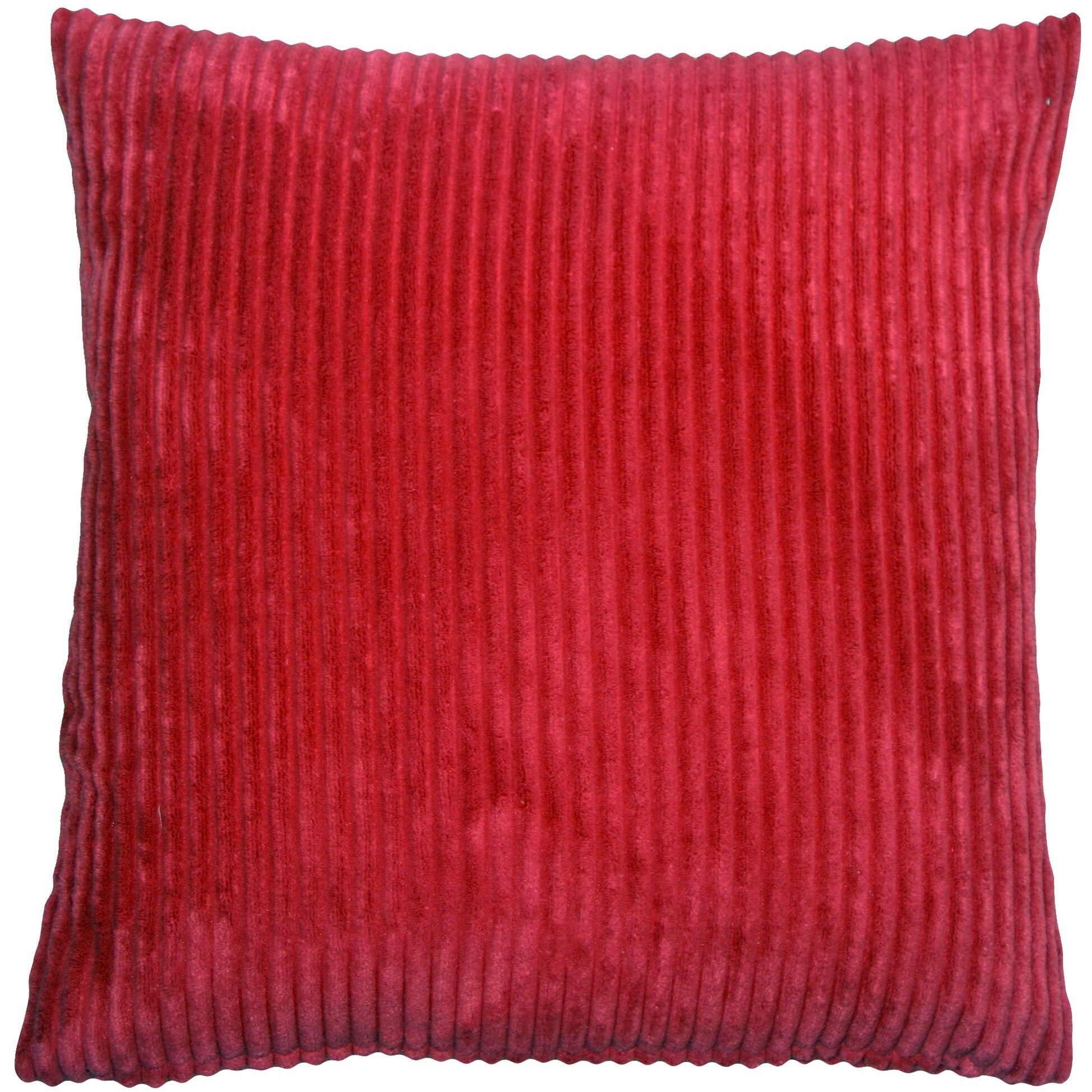Pillow D Cor Wide Wale Corduroy 22X22 Red Throw Pillow