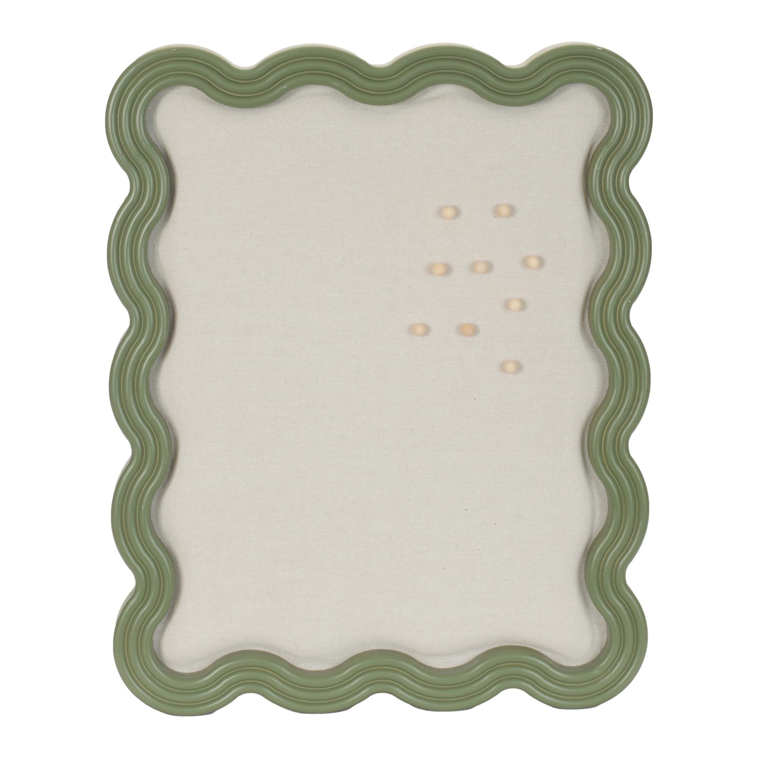 Pin Board With Scalloped Frame 15.5 H