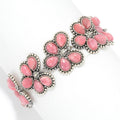 Pinctore 925 Sterling Silver Rhodochrosite Adjustable Bracelet