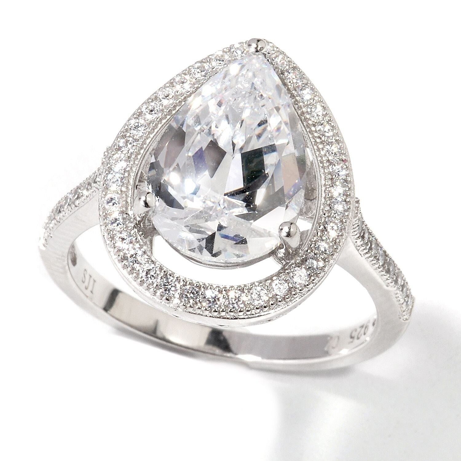 Pinctore 925 Sterling Silver White Cz Ring