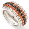 Platinum O Silver 2.72Ctw Brown Zircon Band Ring