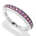 Pinctore Rhodium Over Sterling Silver 0.54Ctw Rhodolite Ring