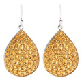 Pinctore Sterling Silver 925 Citrine Drop Dengle Earring
