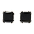 Pinctore Sterling Silver 10Mm Colorado Black Moon Stud Earrings