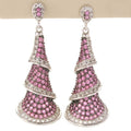 Pinctore Sterling Silver 8.29Ctw Pink Spinel Drop Dangle Earring 1.87L