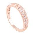 Pinctore Sterling Silver Morganite Stack Band Ring