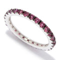 Pinctore Sterling Silver Rhodolite Band Ring
