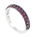 Pinctore Sterling Silver Rhodolite Stack Band Ring