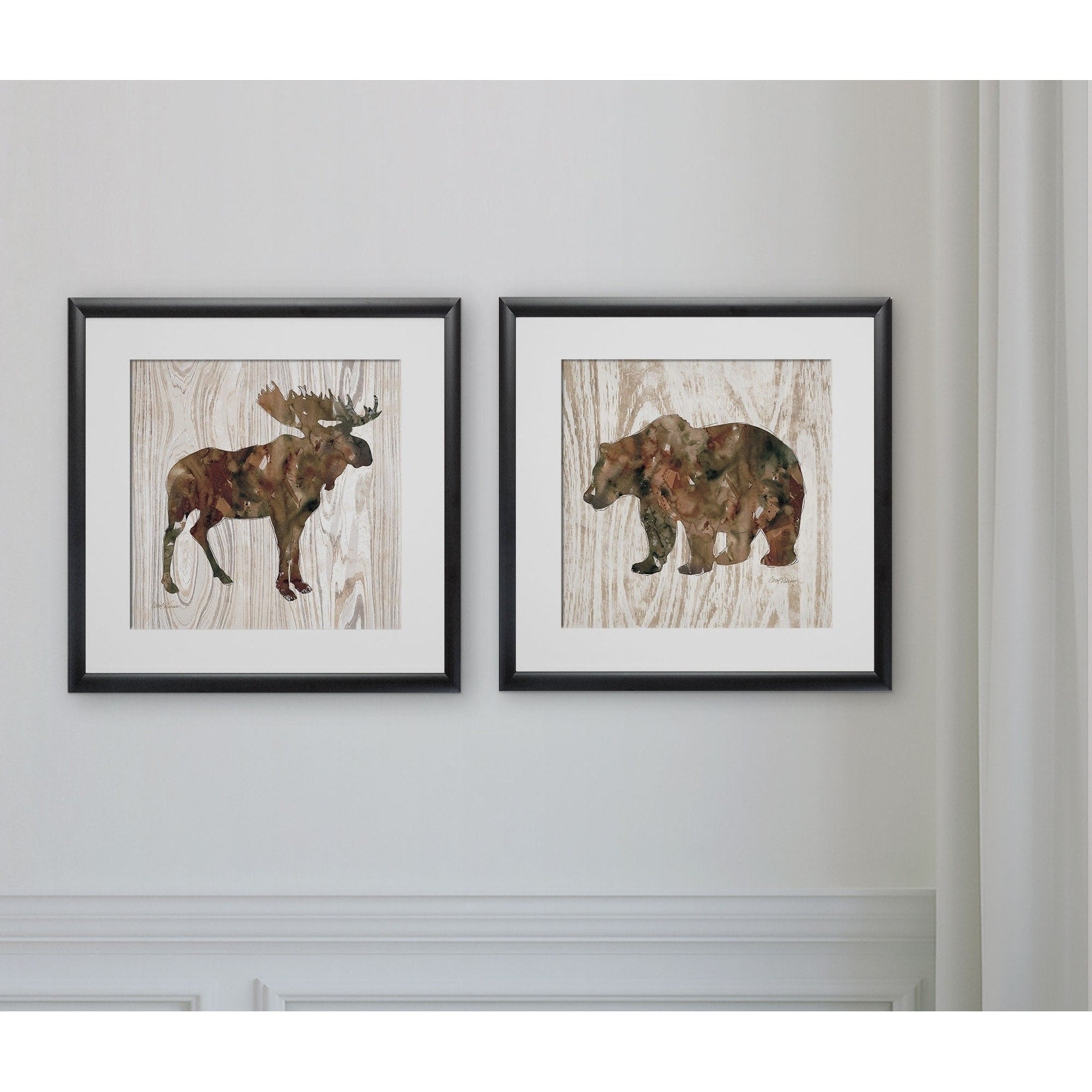 Pine Forest Moose Bear 2 Piece Set