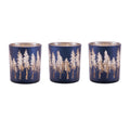 Pine Tree Print Votive Holder Set Of 3