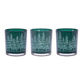 Pine Tree Print Votive Holder Set Of 3