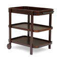 Pine Valley Patio Bar Cart 3 Tiers Solid Acacia Wood By Christopher Knight Home