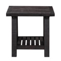 Pine Wood End Table With Exposed Hardware Brown