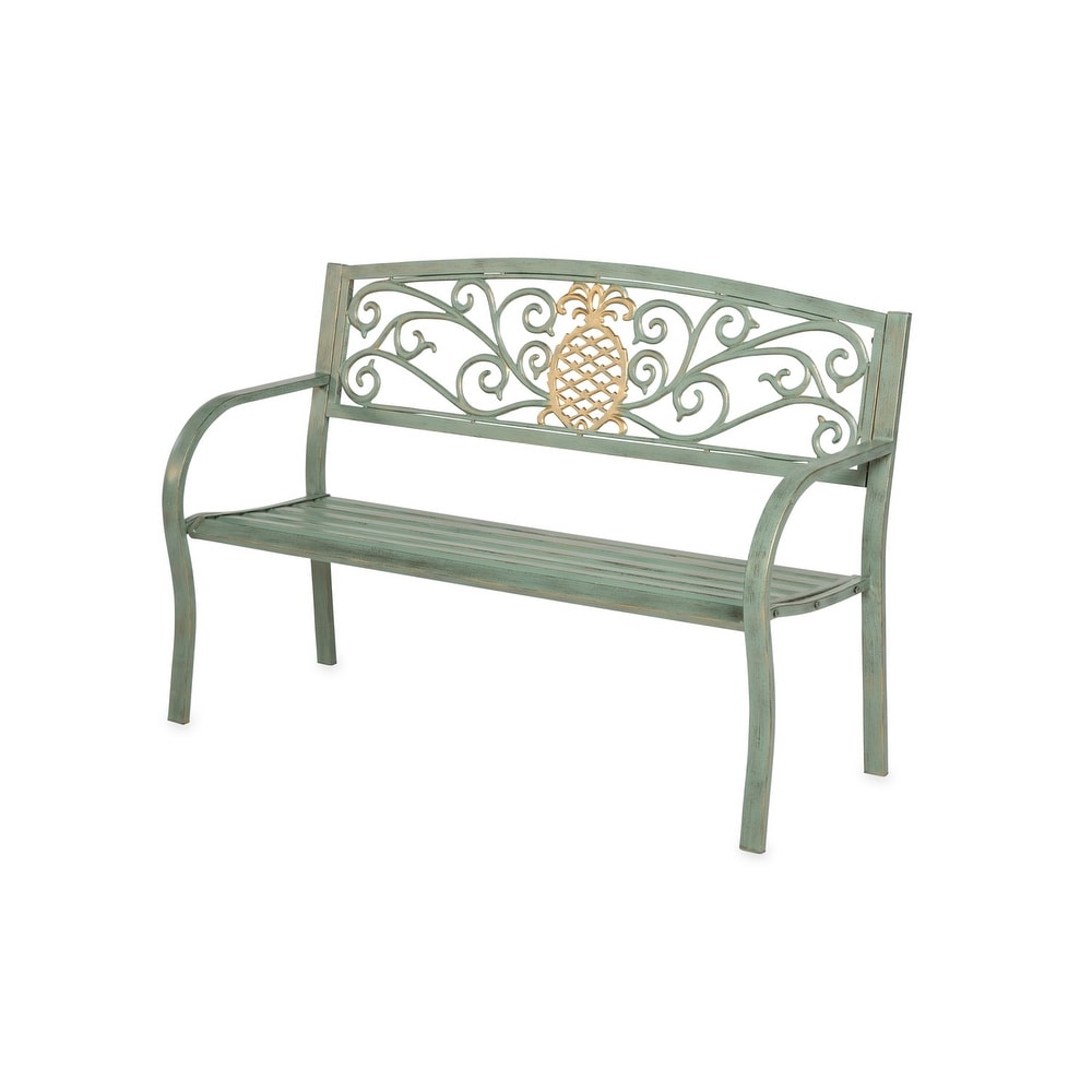 Pineapple Metal Garden Bench