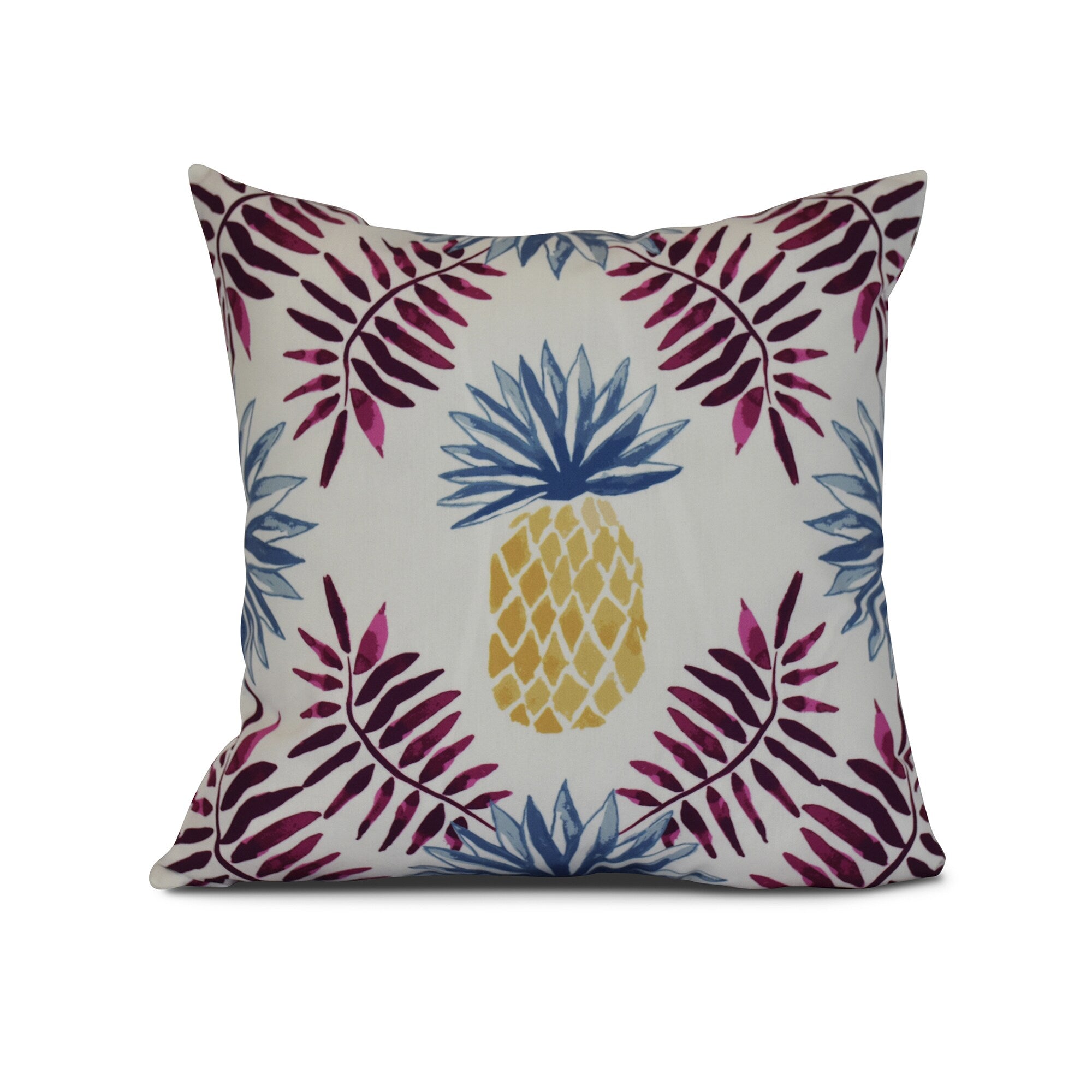 Pineapple And Spike Geometric Print Outdoor Pillow