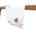 Pinecone And Berry Embroidered Christmas Table Runner 16 By 36 Inch