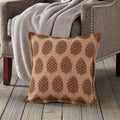 Pinecone Burlap 20 Inch Pillow