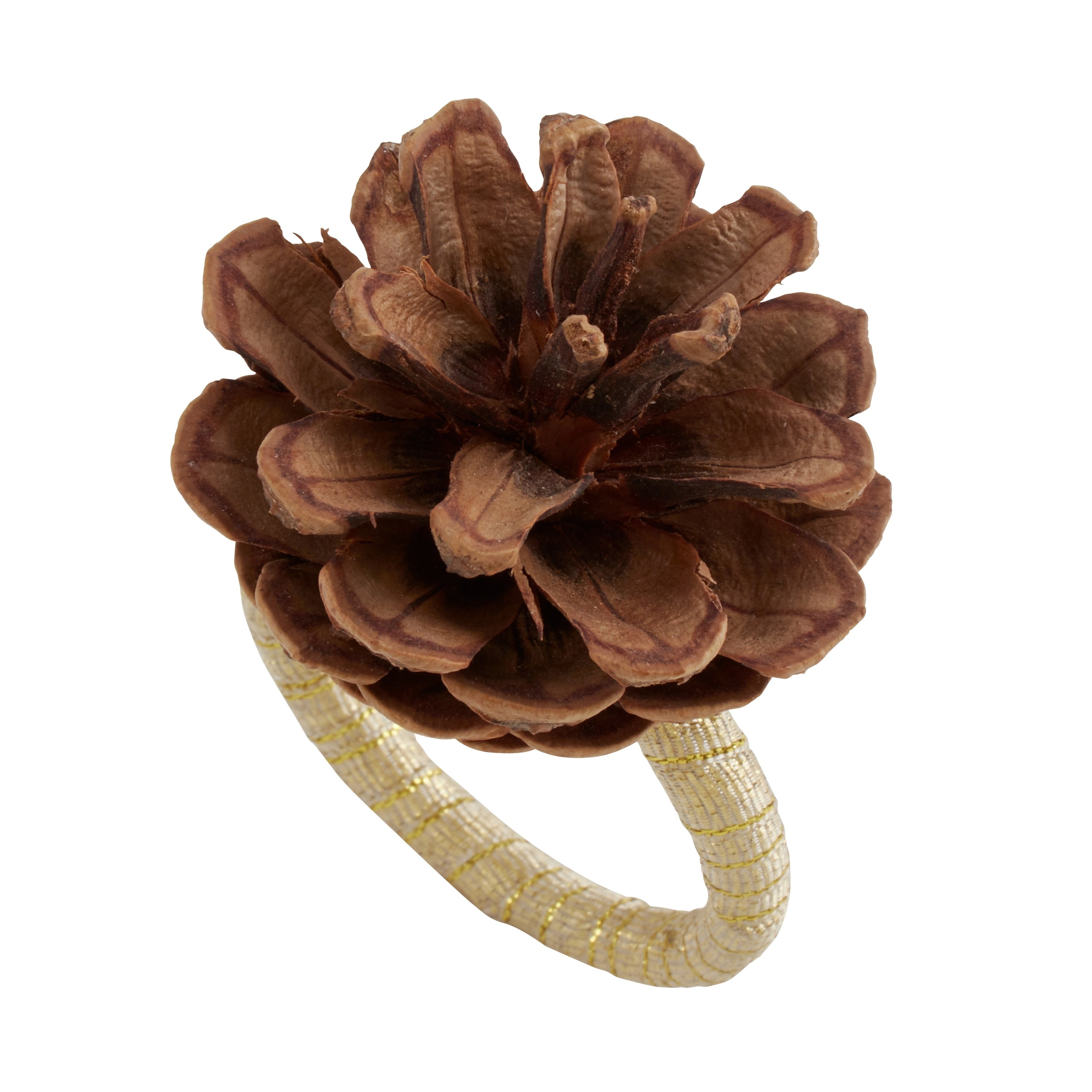 Pinecone Design Napkin Rings Set Of 4