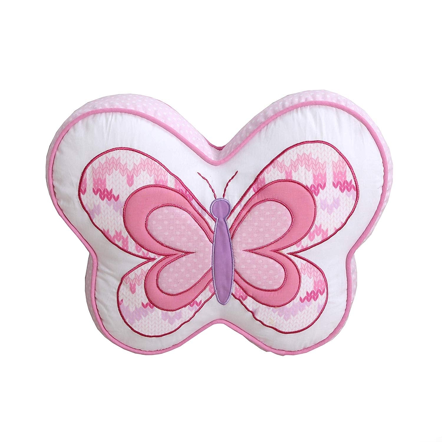 Porch Den Cami Pink Butterfly Decorative Throw Pillow