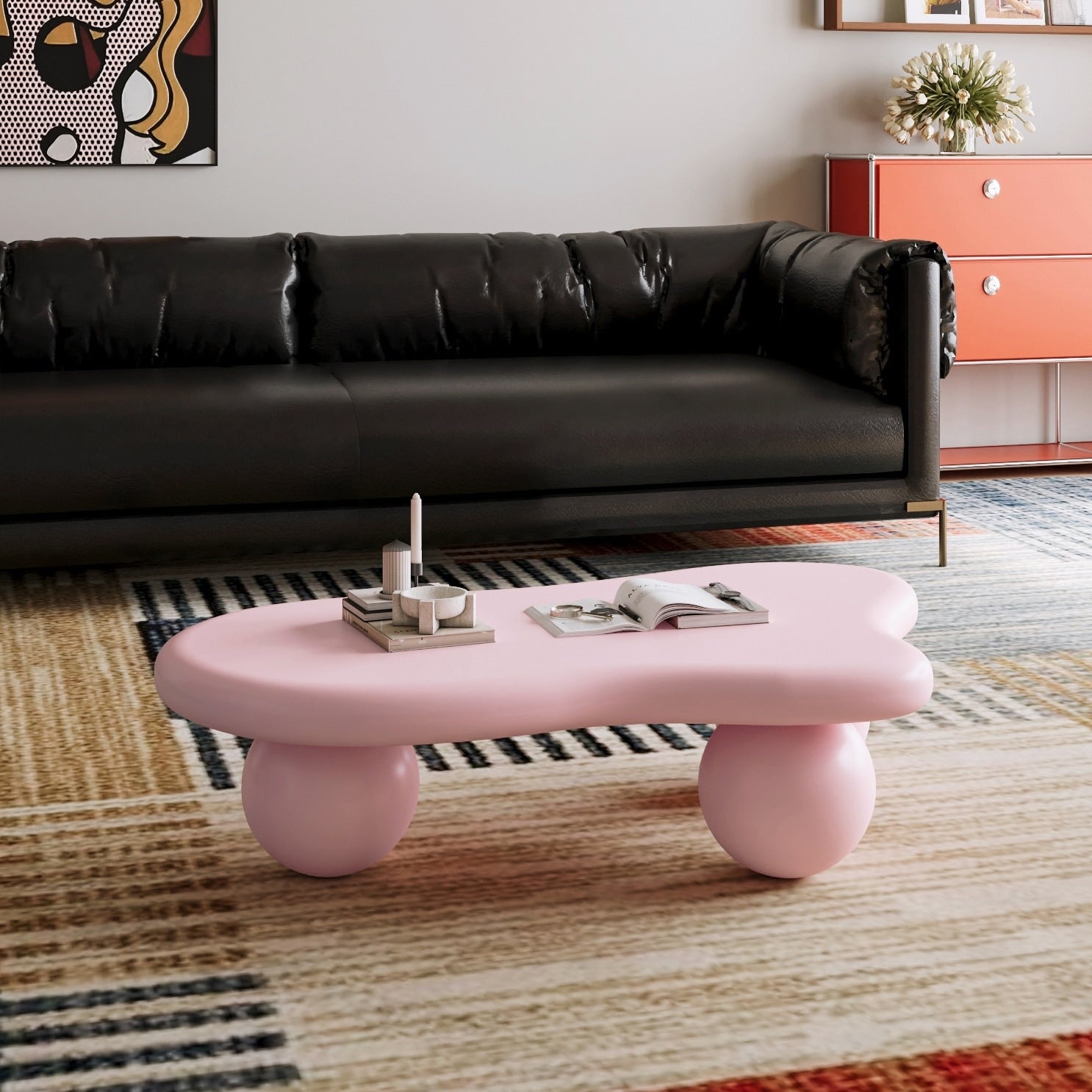 Pink End Table Coffee Table Decorative Table For Living Room Modern Side Table Sofa Table Center Table