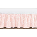 Pink Floral Vintage Lace Girl Crib Bed Skirt Solid Light Blush Luxurious Elegant Princess Boho Shabby Chic Luxury Glam Flower