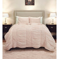 Pink Geometric Queen Quilt
