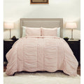 Pink Geometric Twin Quilt