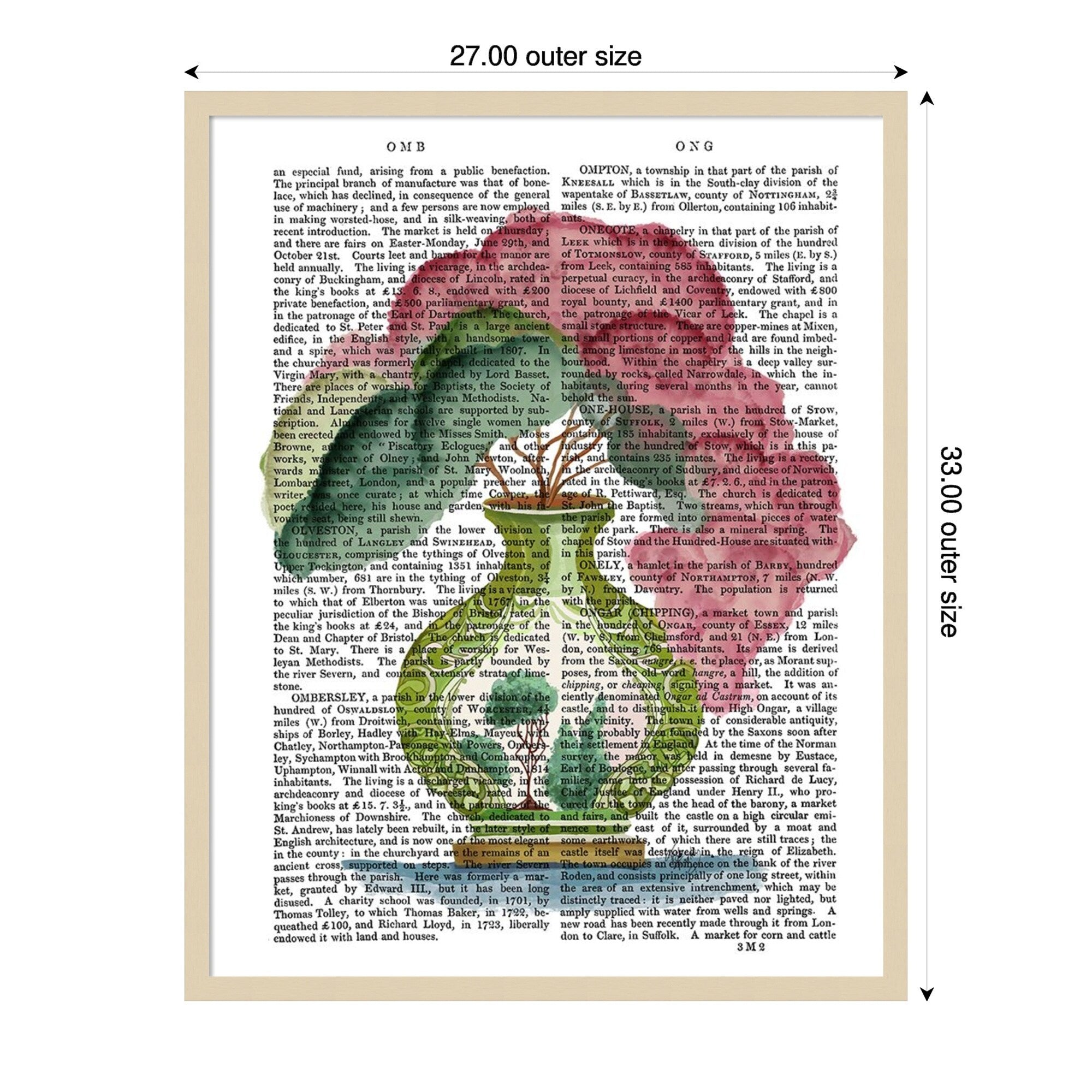 Pink Green Vase No. 3 By Fab Funky Wood Framed Wall Art Print
