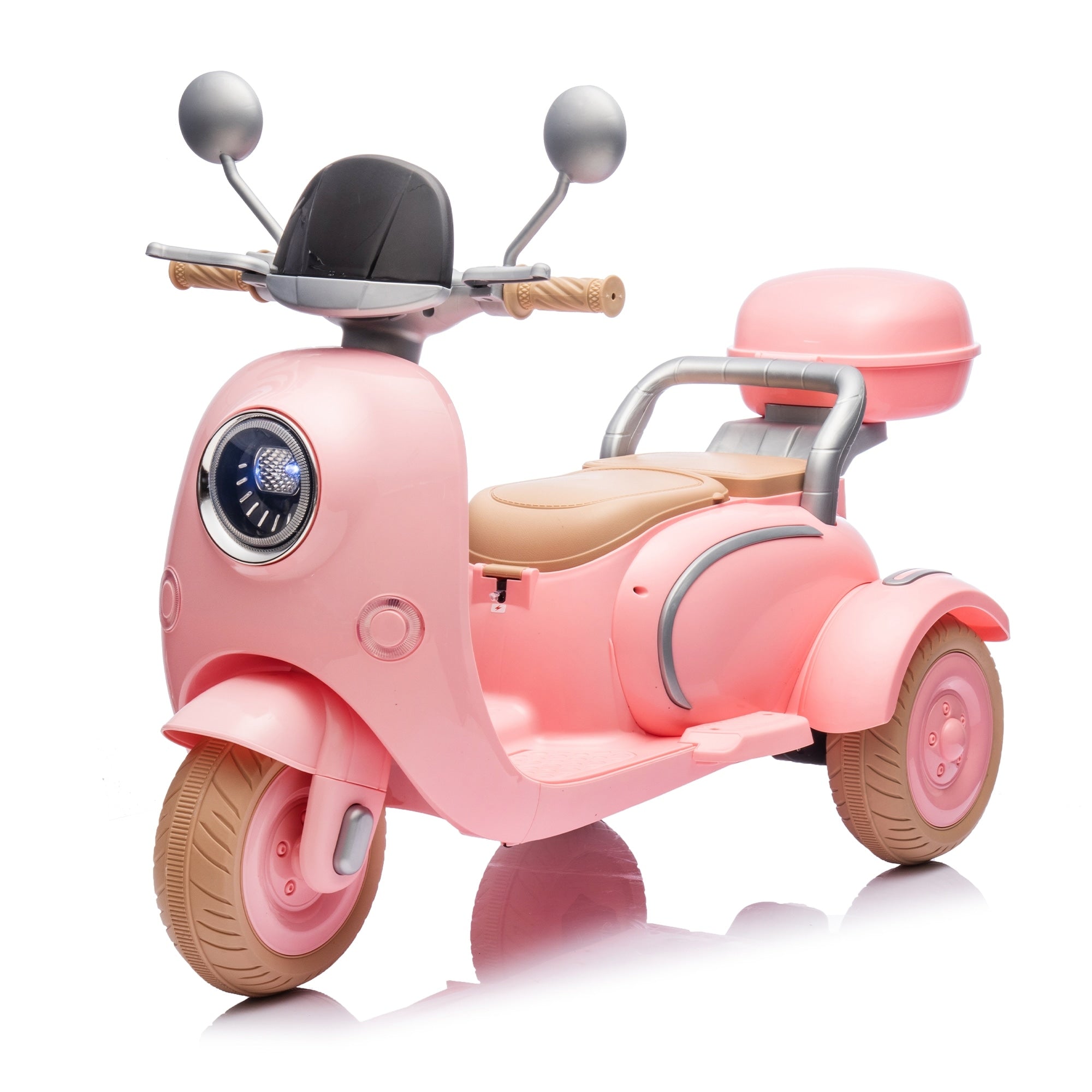 Pink Kids Electric Car Ride On Car 2 Seater Ride On Toy With Bluetooth Music