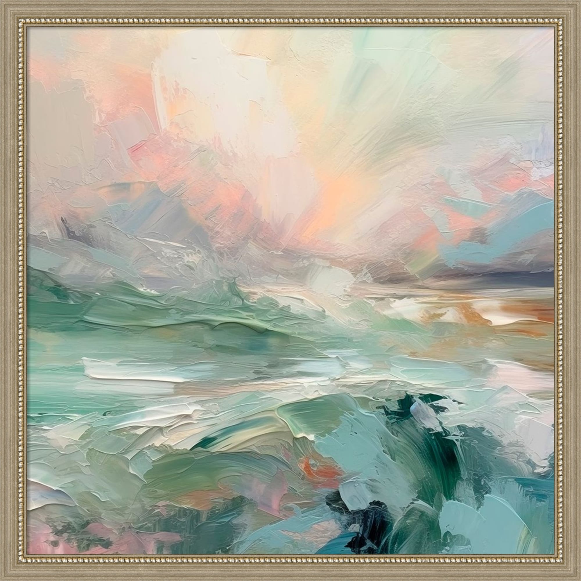 Pink Morning V By Irena Orlov Framed Mounted Canvas Wall Art Print
