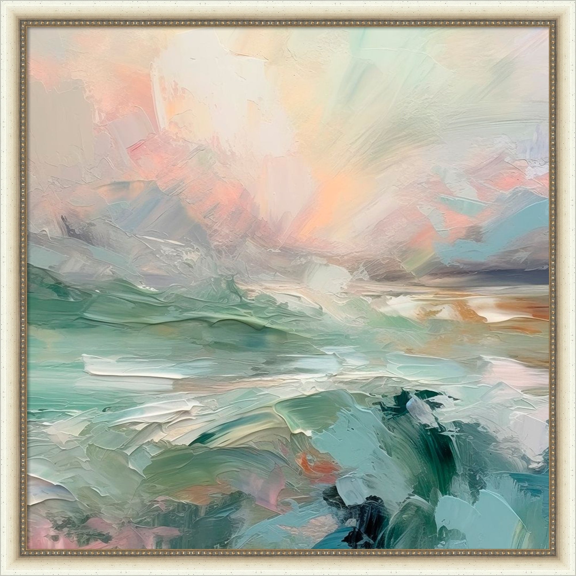 Pink Morning V By Irena Orlov Framed Mounted Canvas Wall Art Print