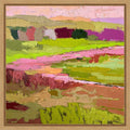 Pink River By Jane Schmidt Framed Canvas Wall Art Print