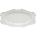 Pinpoint White Oval Platter 16.5 X 9