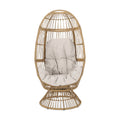 Pintan Outdoor Wicker Swivel Egg Chair With Cushion By Christopher Knight Home