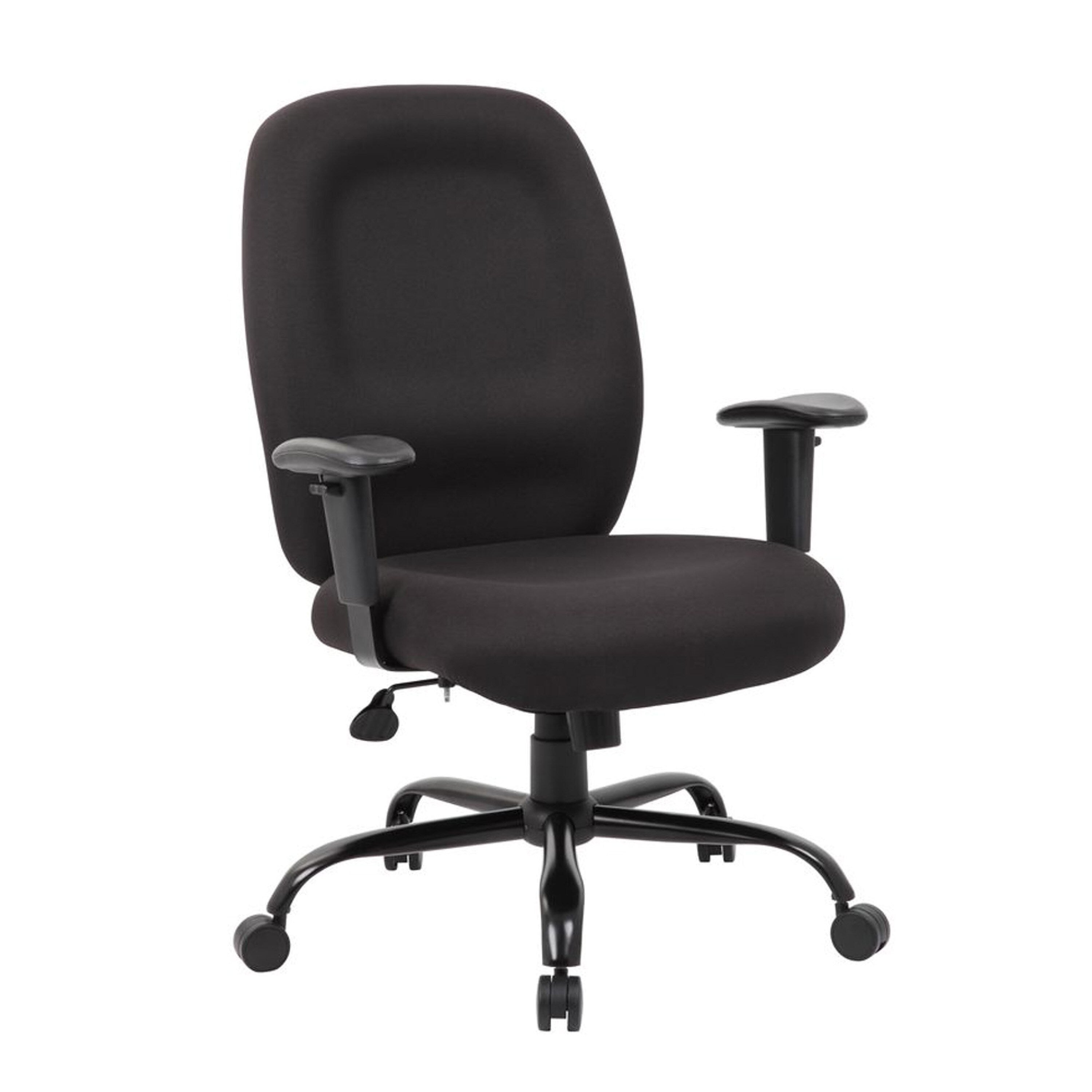 Piny Rolling Oversized Swivel Chair Adjustable Black 400Lbs