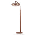Pioko Speckled Copper Caged Floor Lamp With Bulbs