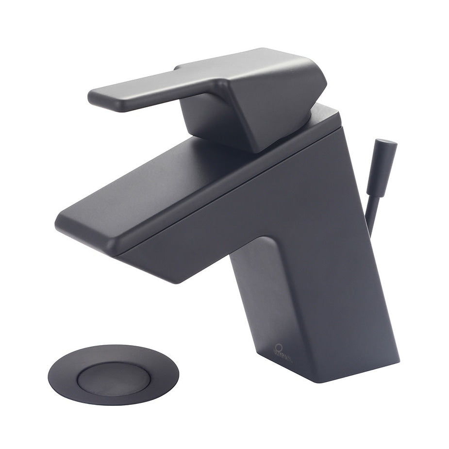 Pioneer Faucets L 6010 I3 1.2 Gpm Single Hole Bathroom Faucet With Pop Up Drain Assembly Matte Black