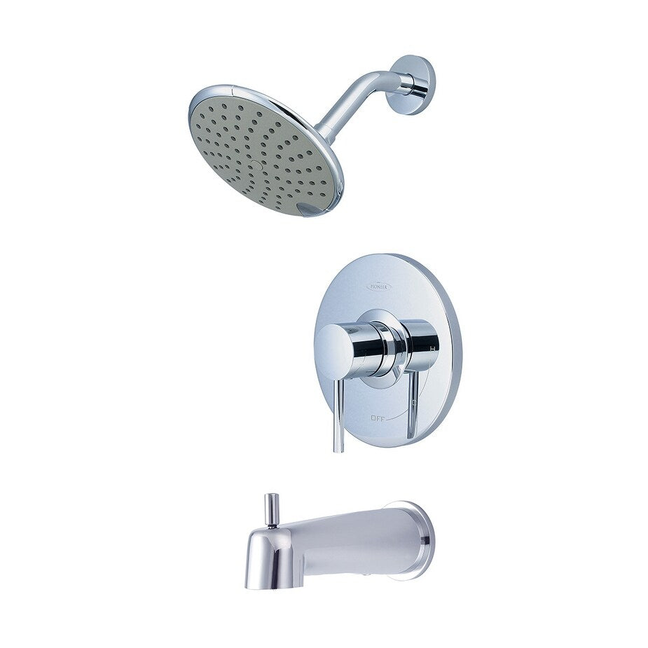 Pioneer Motegi Collection Single Handle Tub And Shower Trim Set Polished Chrome