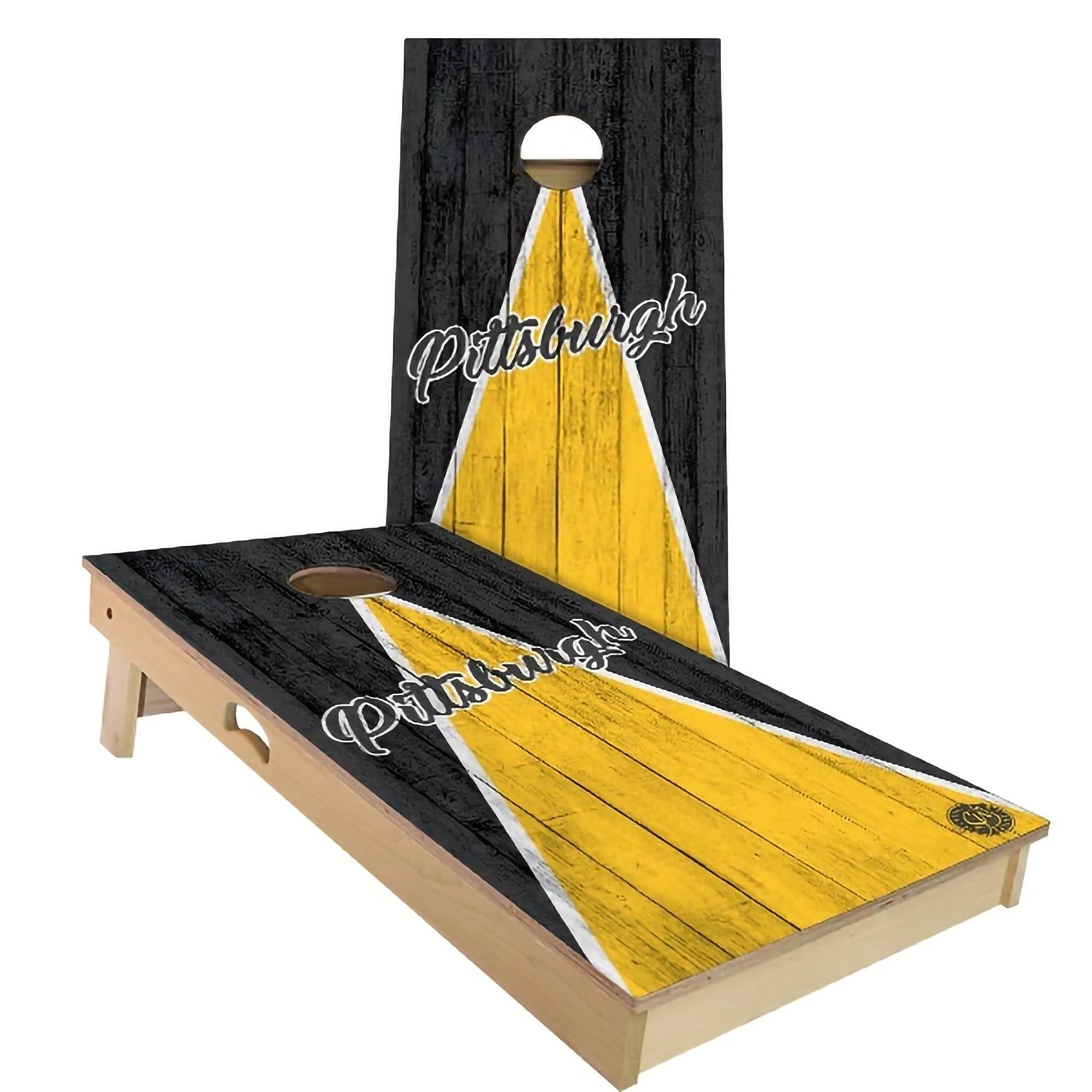 Pittsburgh Football Cornhole Set Choose Your Size Accessories