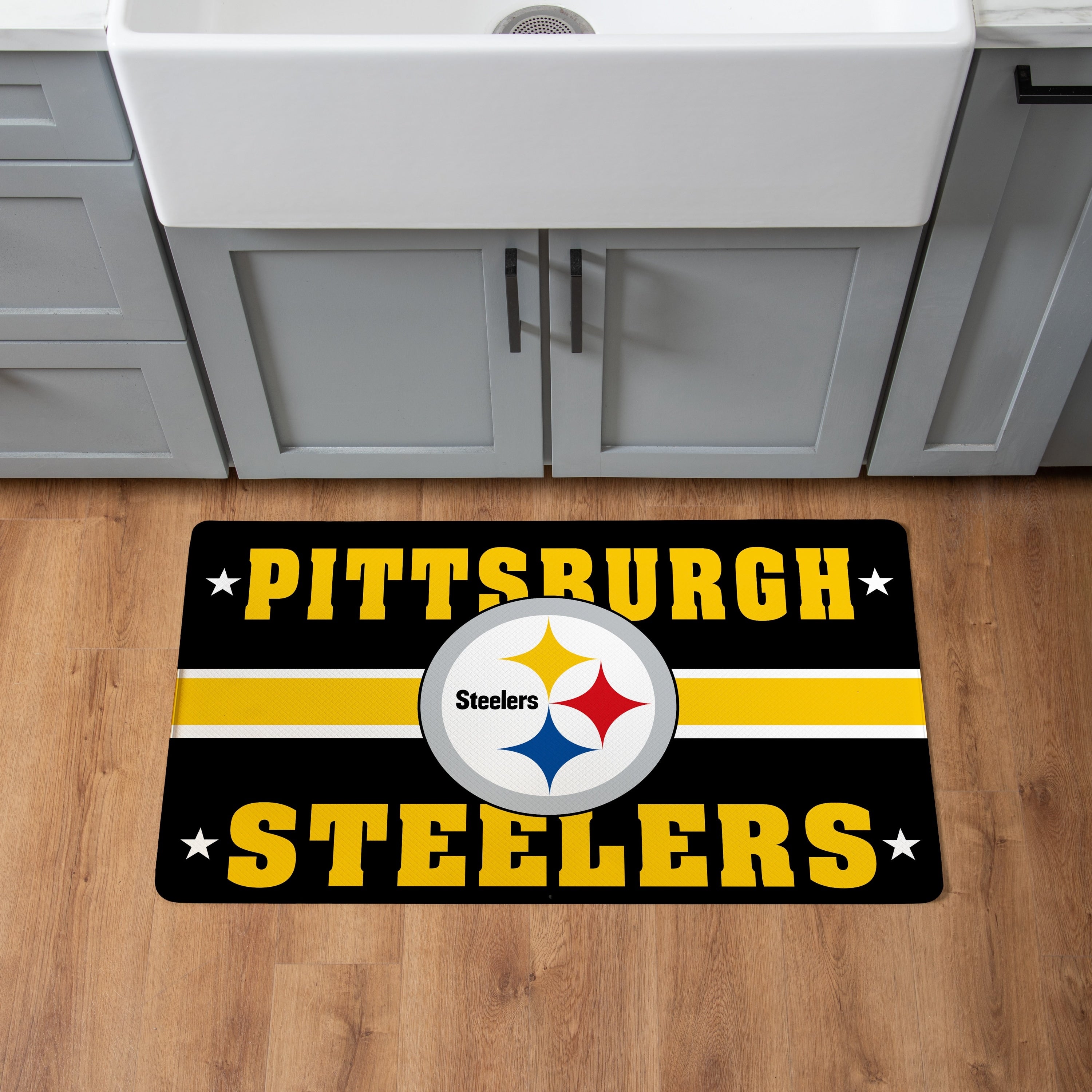 Pittsburgh Steelers Anti Fatigue Door Mat 30 X 18