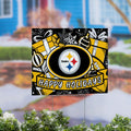 Pittsburgh Steelers Yard Sign Happy Holidays 24 X 18