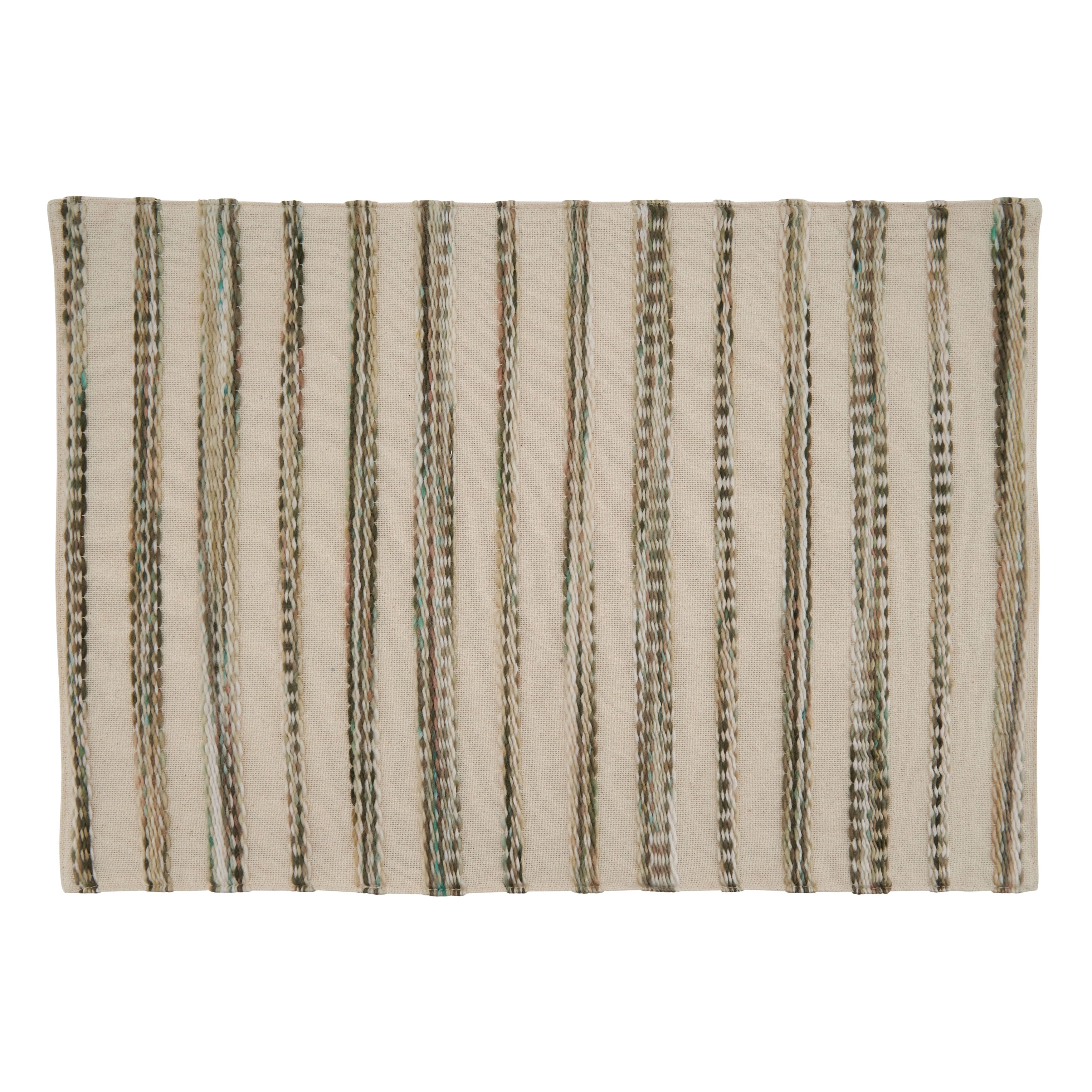 Placemats With Stripe Weave Design Set Of 4